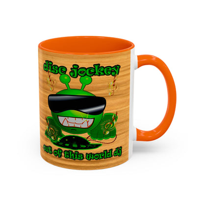 disc jockey - Accent Mug (butterscotch wood finish)