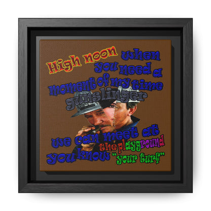 high noon - framed canvas art (brown)