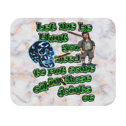 og - Mouse Pad (Rectangle) (white marble)