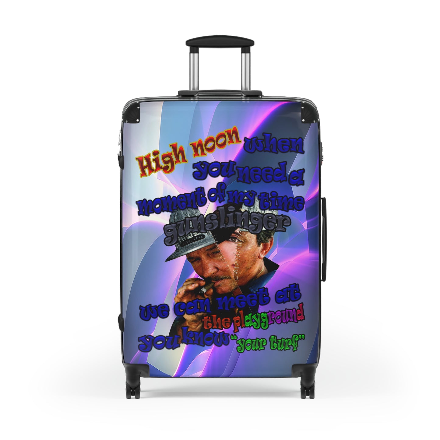 high noon - Suitcase (grey-pink wave)