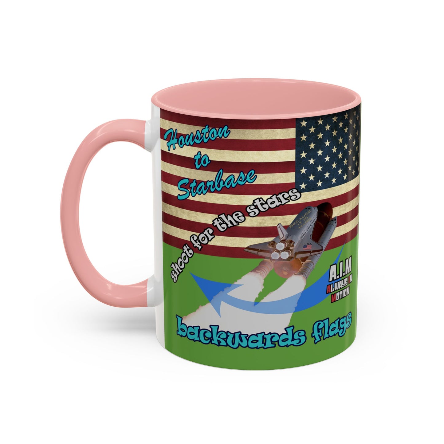 shoot for the stars - Accent Mug (green)