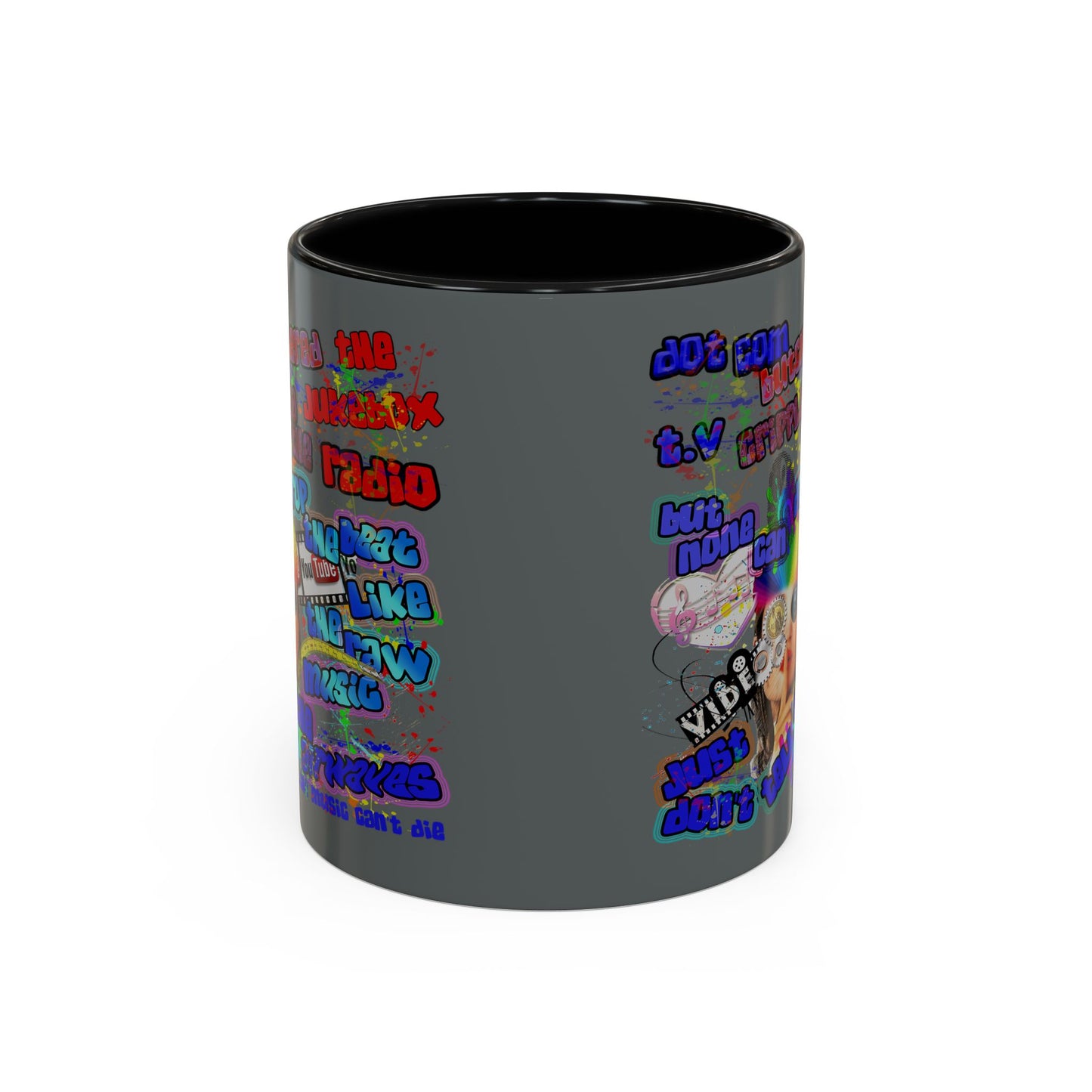 drop the beat - Accent Mug (dark grey)