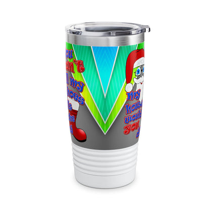 santa's shoes - Ringneck Tumbler, 20oz (rainbow split)