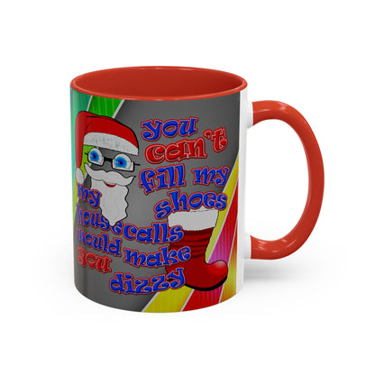 santa's shoes - Accent Mug (rainbow split)