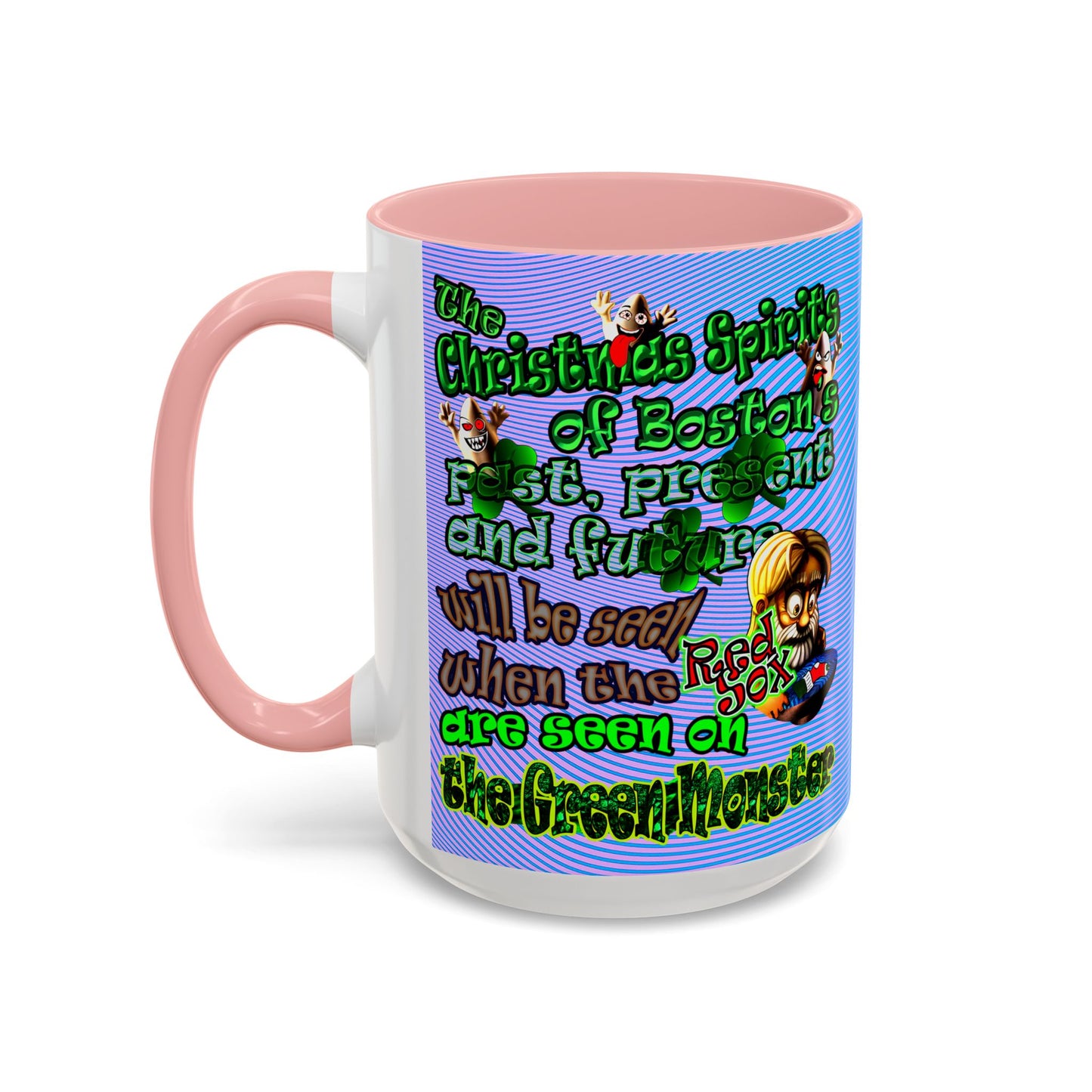 christmas spirits of boston - Accent Mug (light blue-purple wave)
