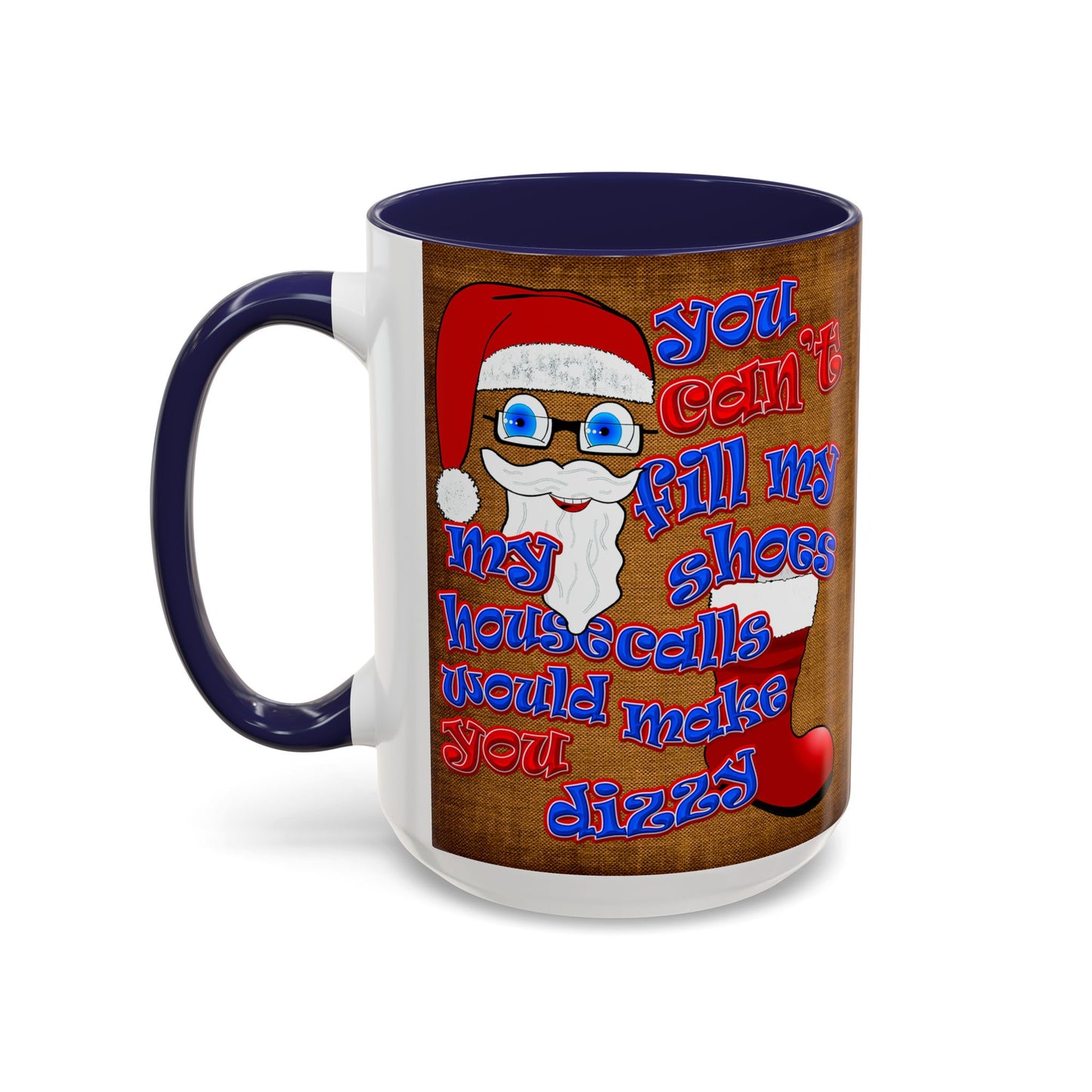 santa's shoes - Accent Mug (brown papyrus)