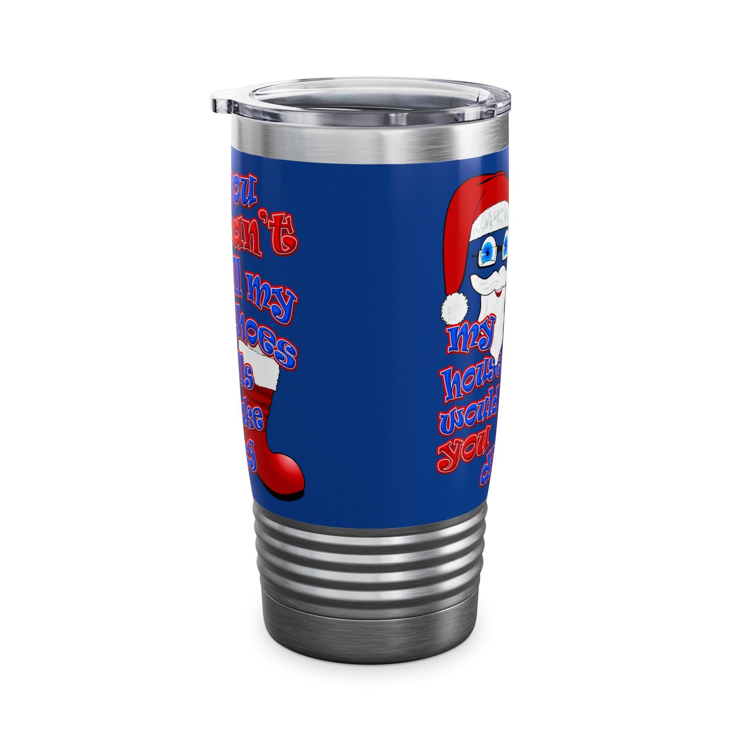 santa's shoes - Ringneck Tumbler, 20oz (dark blue)