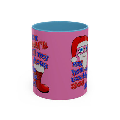 santa's shoes - Accent Mug (light pink)