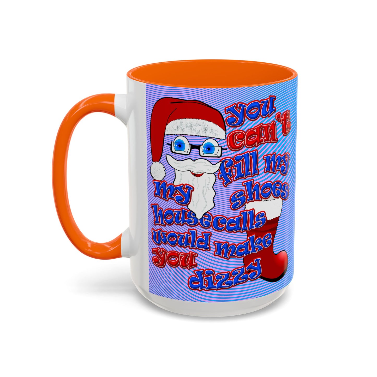 santa's shoes - Accent Mug (light blue-purple wave)