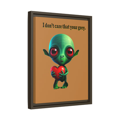 I don't care that your grey - framed canvas art (light brown)