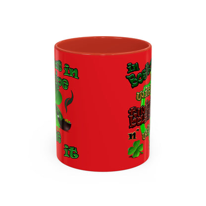 celtics logo - Accent Mug (red)