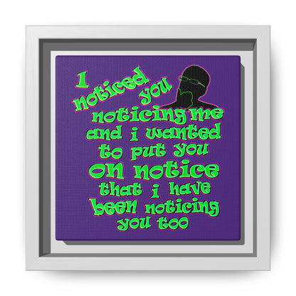 noticed you noticing - framed canvas art (purple)
