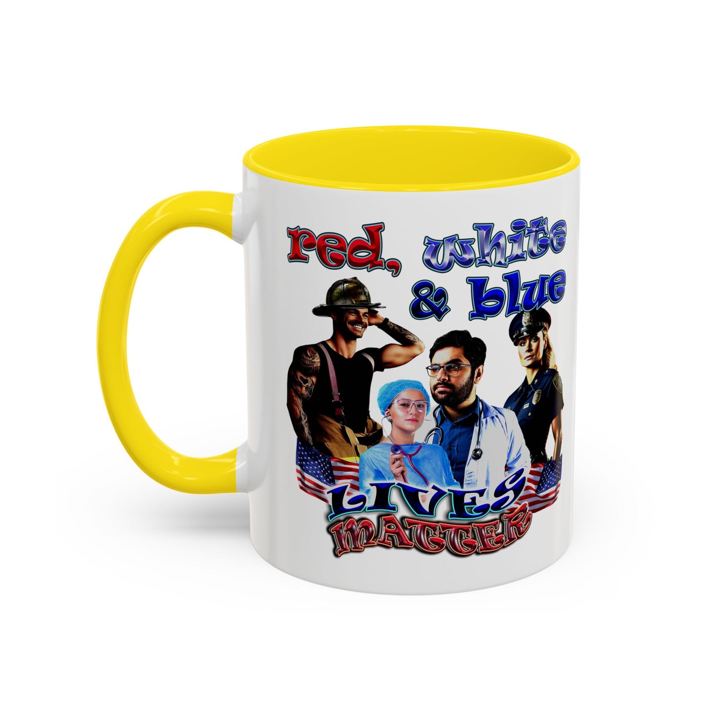 rw&b lives matter - Accent Mug (white)