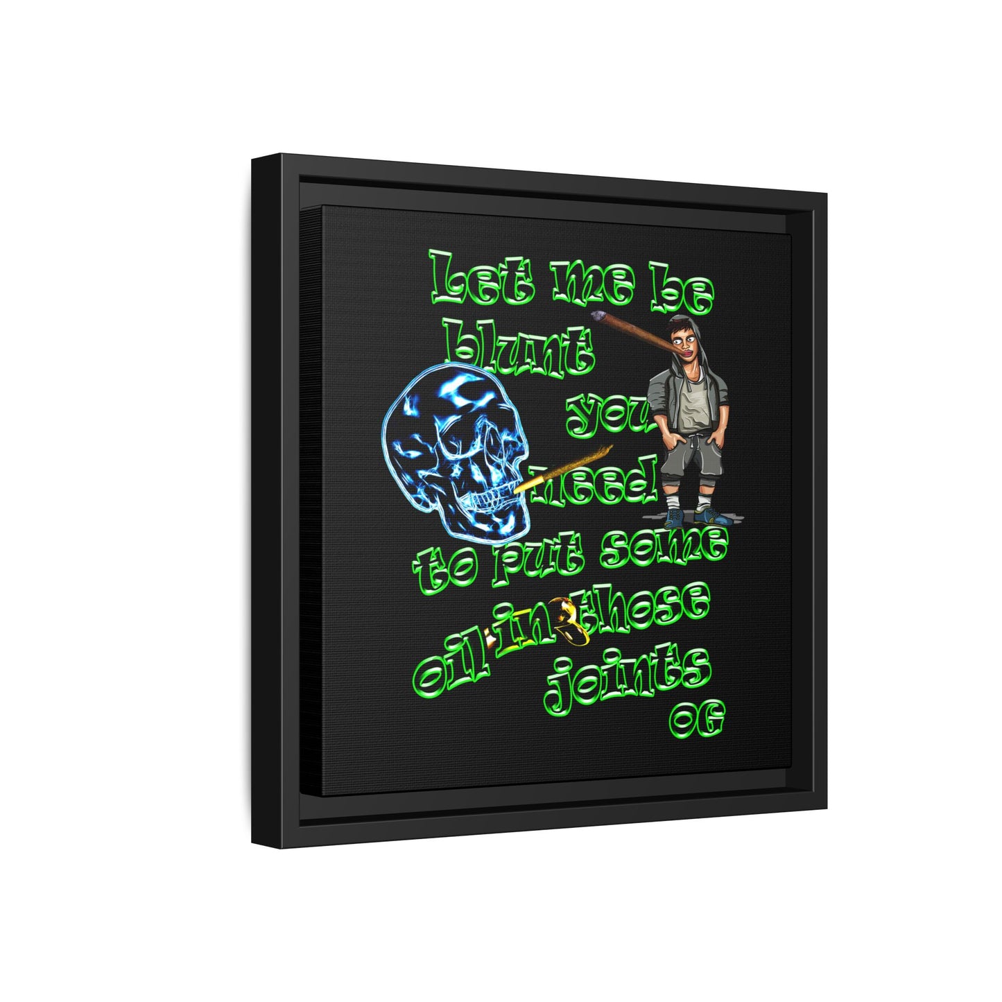 og - framed canvas art (black)