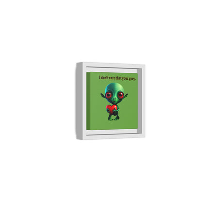 I don't care that your grey - framed canvas art (green)