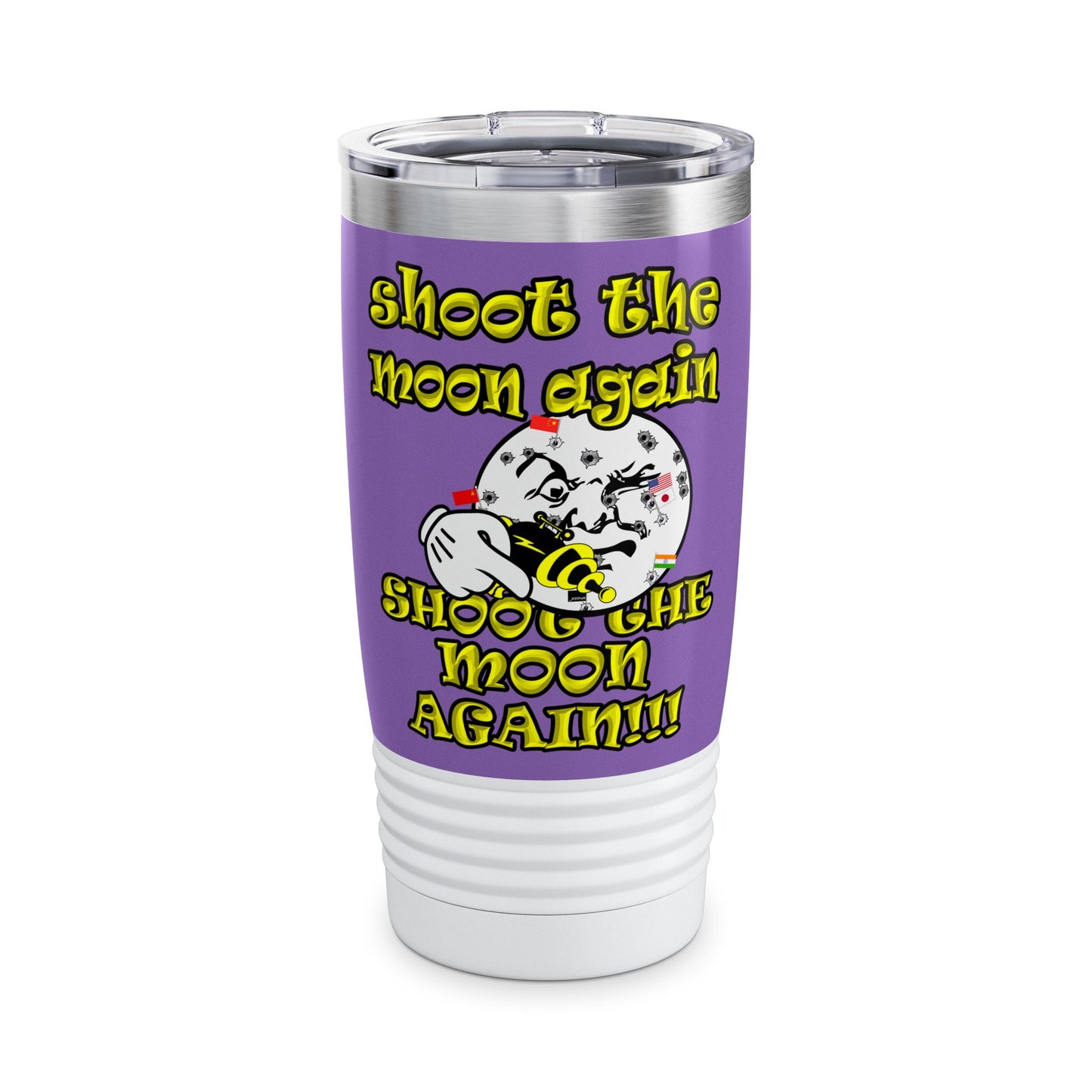 shoot the moon again - Ringneck Tumbler, 20oz (light purple)
