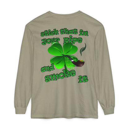 celtics logo - Unisex Garment-dyed Long Sleeve T-Shirt