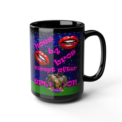 hoes b4 bros - Black Mug ('snoops' background)
