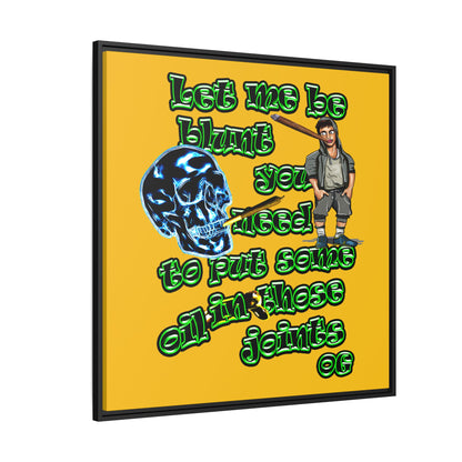 og - framed canvas art (yellow)