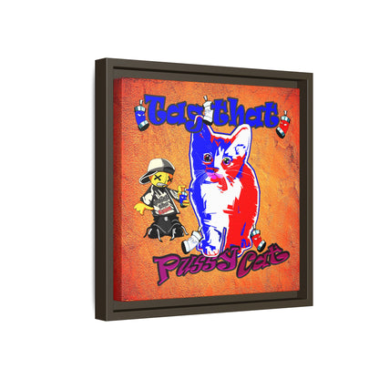 tag that - framed canvas art (burnt orange)