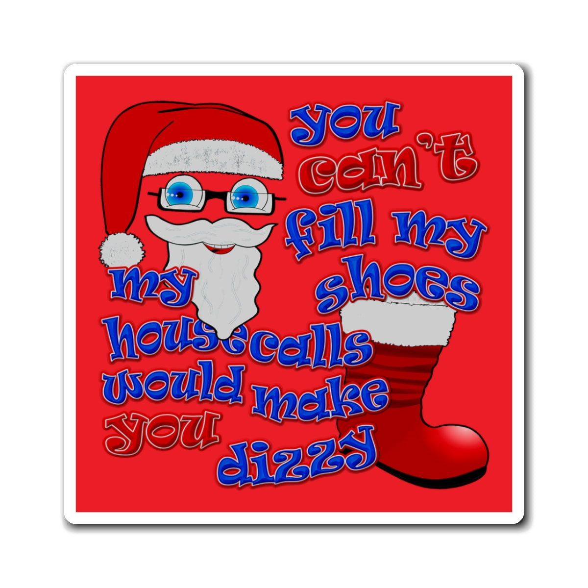 santa's shoes - Magnets - (red)
