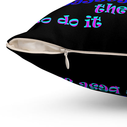doggystyle - Spun Polyester Square Pillow - (black)
