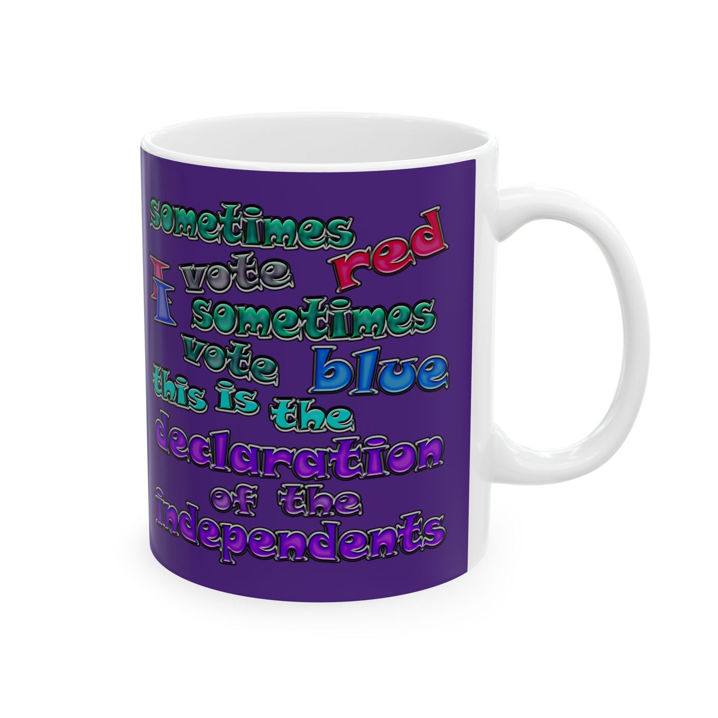 declaration of the independents - White Mug (purple)