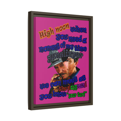 high noon - framed canvas art (pink)