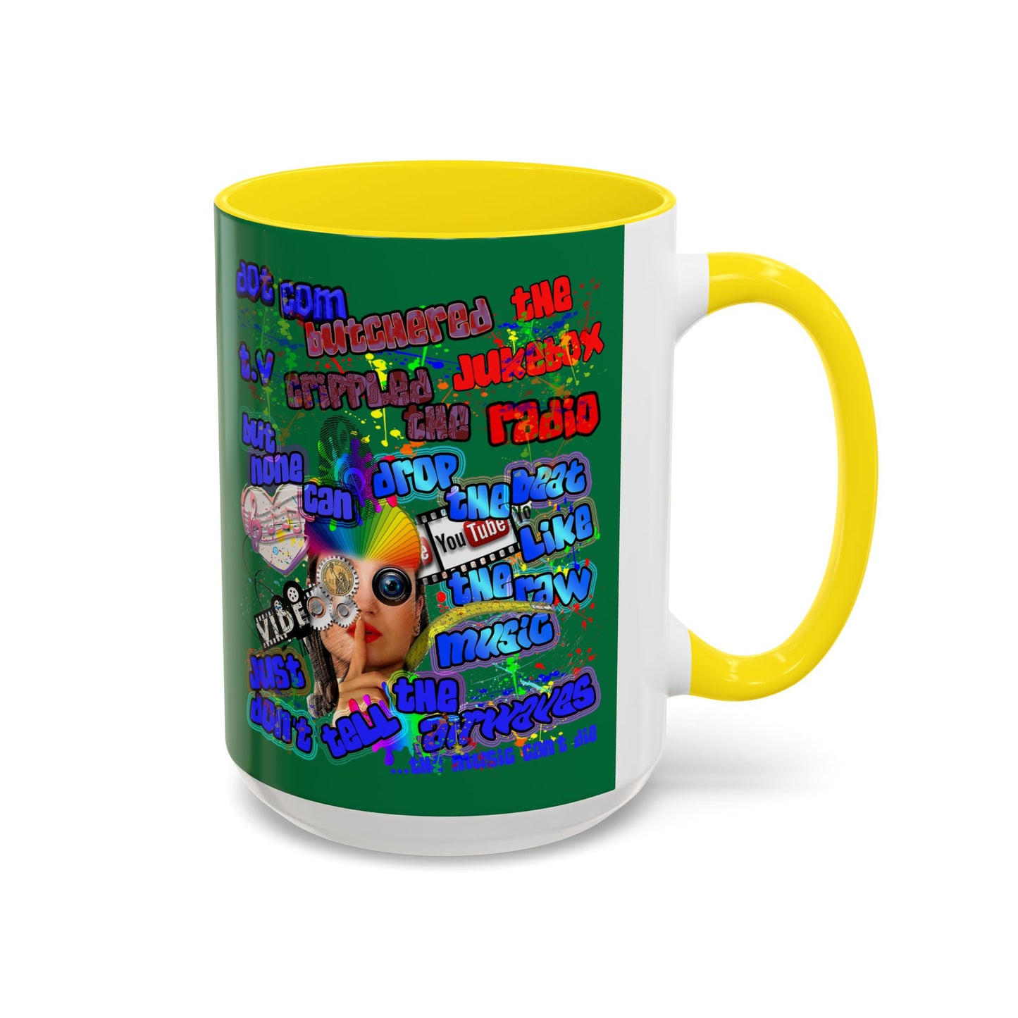 drop the beat - Accent Mug (dark green)