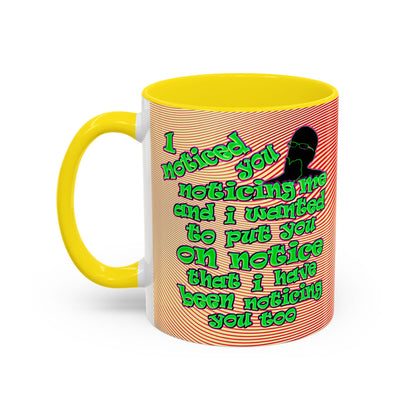 noticed you noticing - Accent Mug (yellow-orange wave)