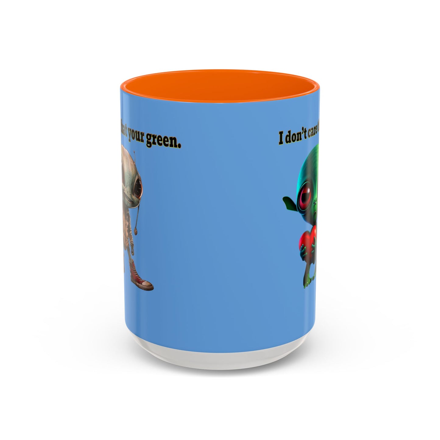 I don't care that your grey - Accent Mug (light blue)