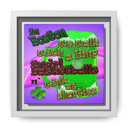 celtics logo - framed canvas art (purple-pink wave)