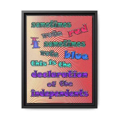 declaration of the independents - framed canvas art (yellow-orange wave)