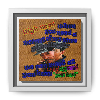 high noon - framed canvas art (brown papyrus)