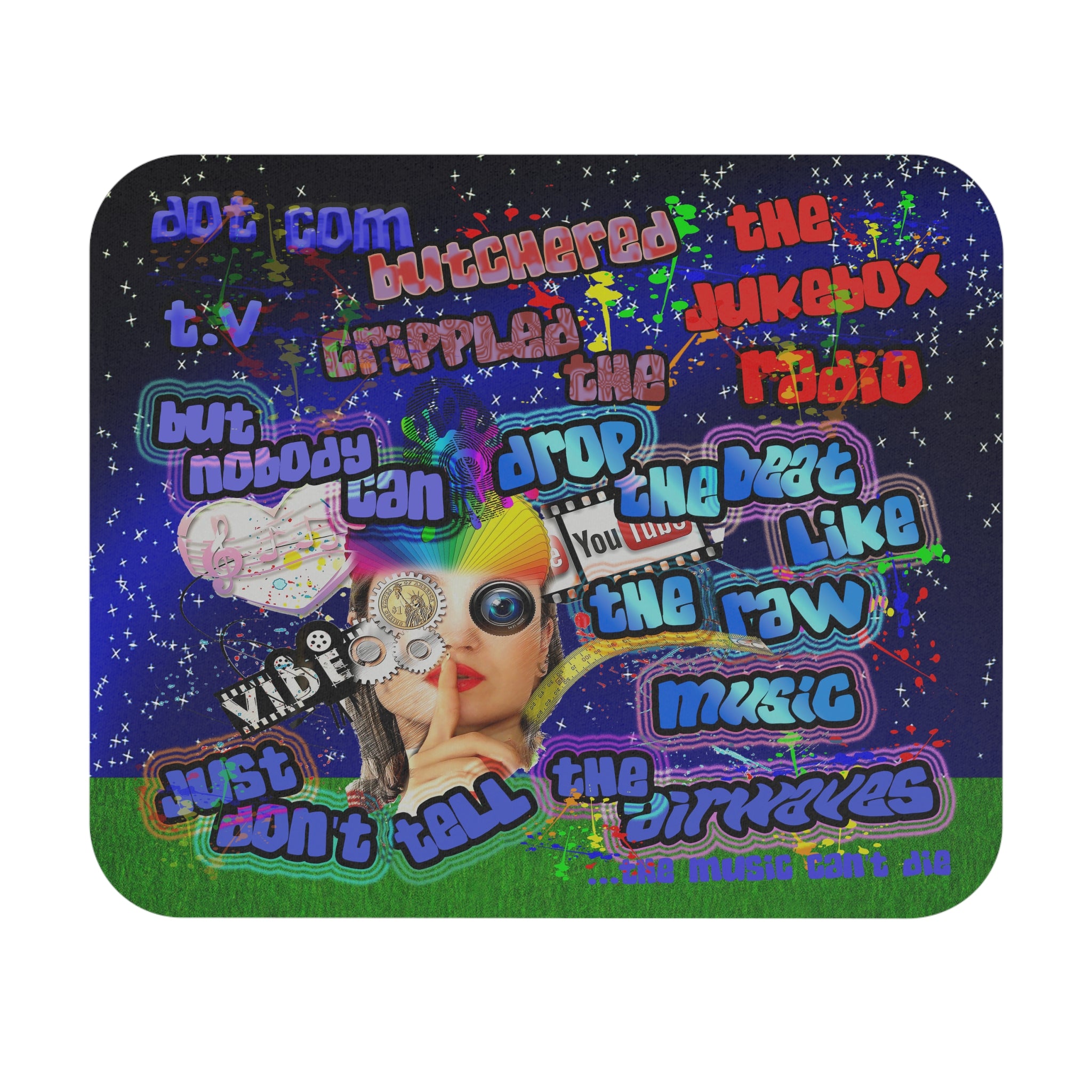 drop the beat - Mouse Pad (Rectangle) ('snoops' background)