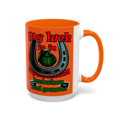 my luck - Accent Mug (orange)