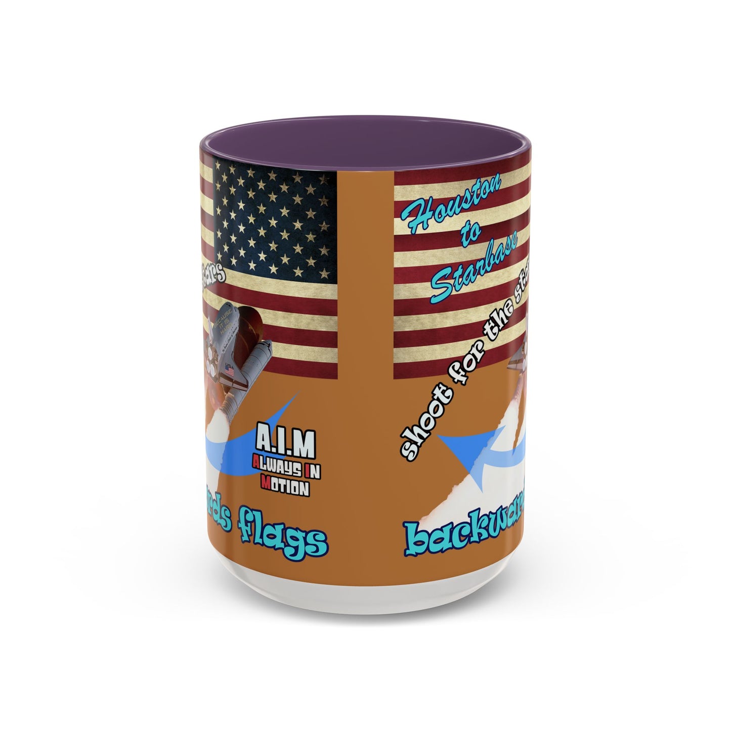 shoot for the stars - Accent Mug (light brown)