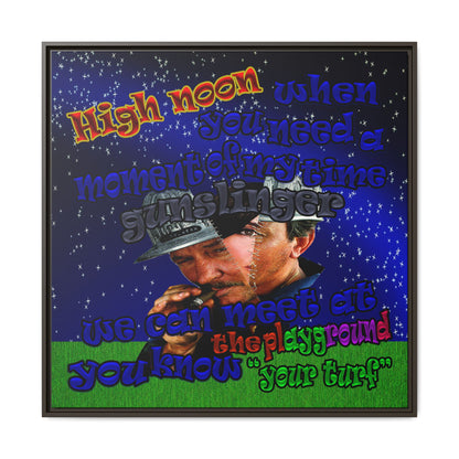 high noon - framed canvas art ('snoops' background)