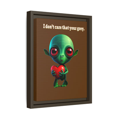 I don't care that your grey - framed canvas art (brown)