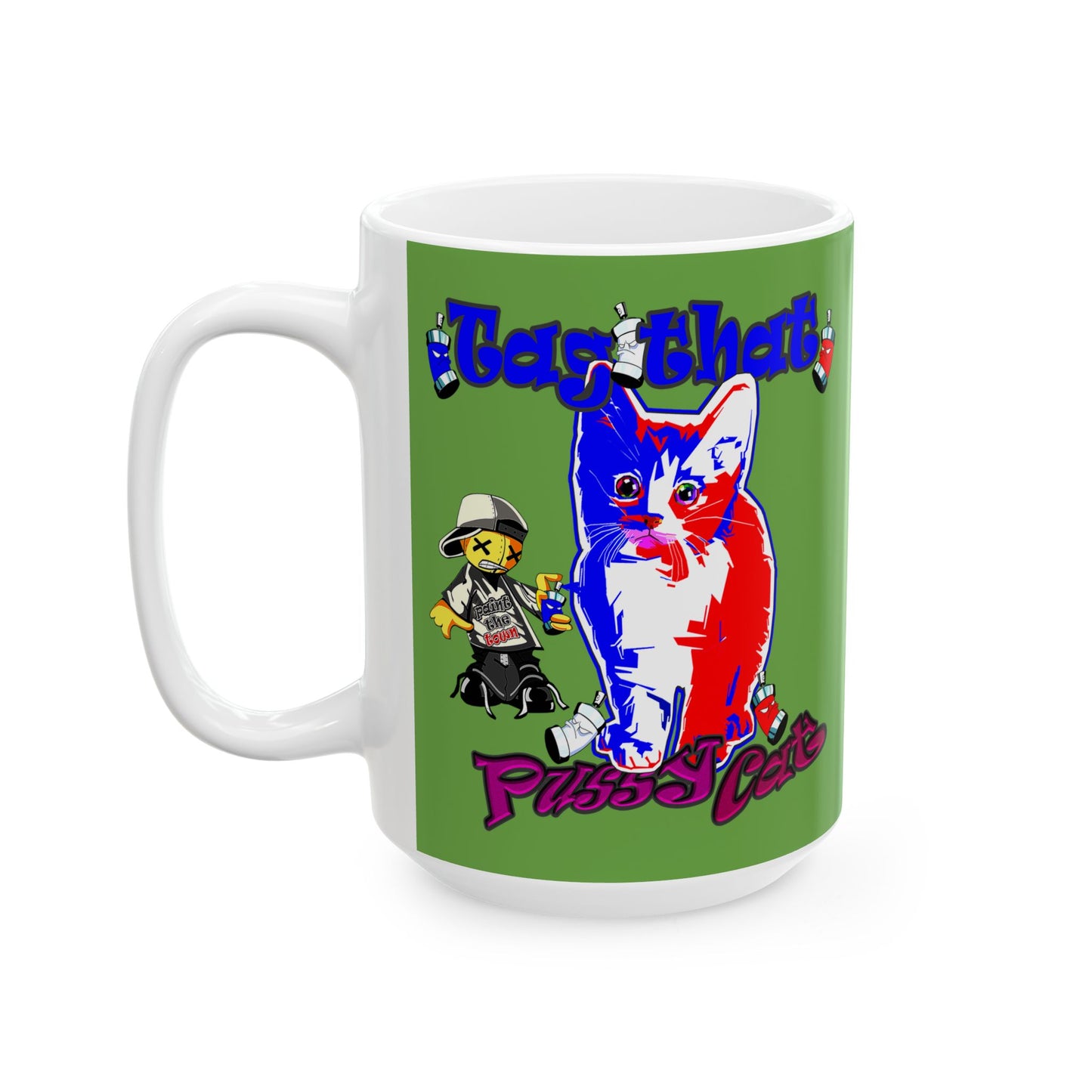 tag that - White Mug (green)