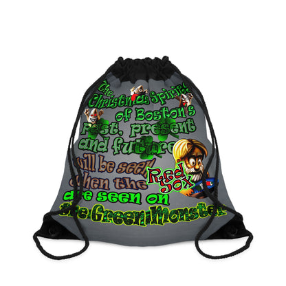 christmas spirits of boston - Drawstring Bag (grey-light grey)