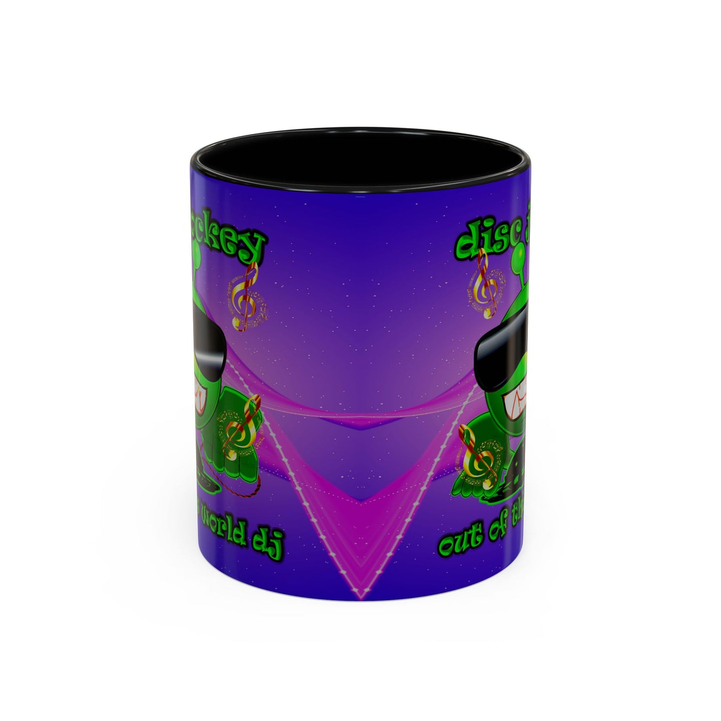 disc jockey - Accent Mug (purple-pink wave)
