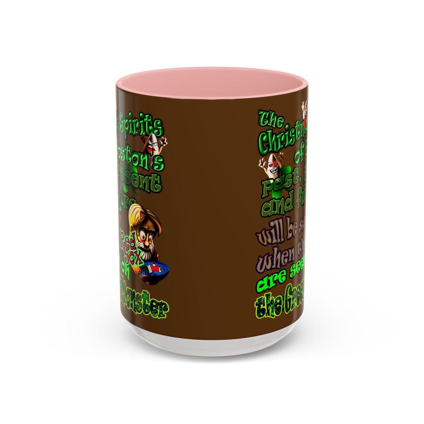 christmas spirits of boston - Accent Mug (brown)