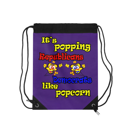 popping like popcorn - Drawstring Bag (purple)