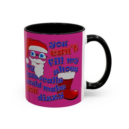 santa's shoes - Accent Mug (pink)