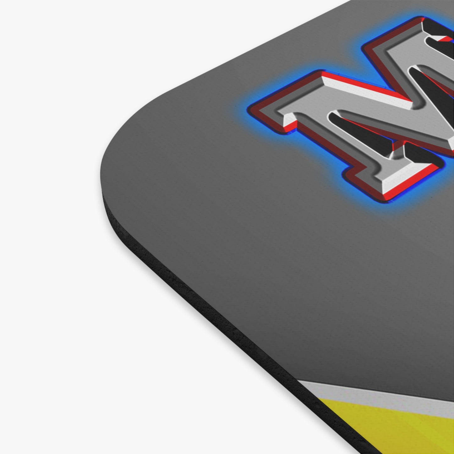 em cee squared - Mouse Pad (Rectangle) (rainbow split)