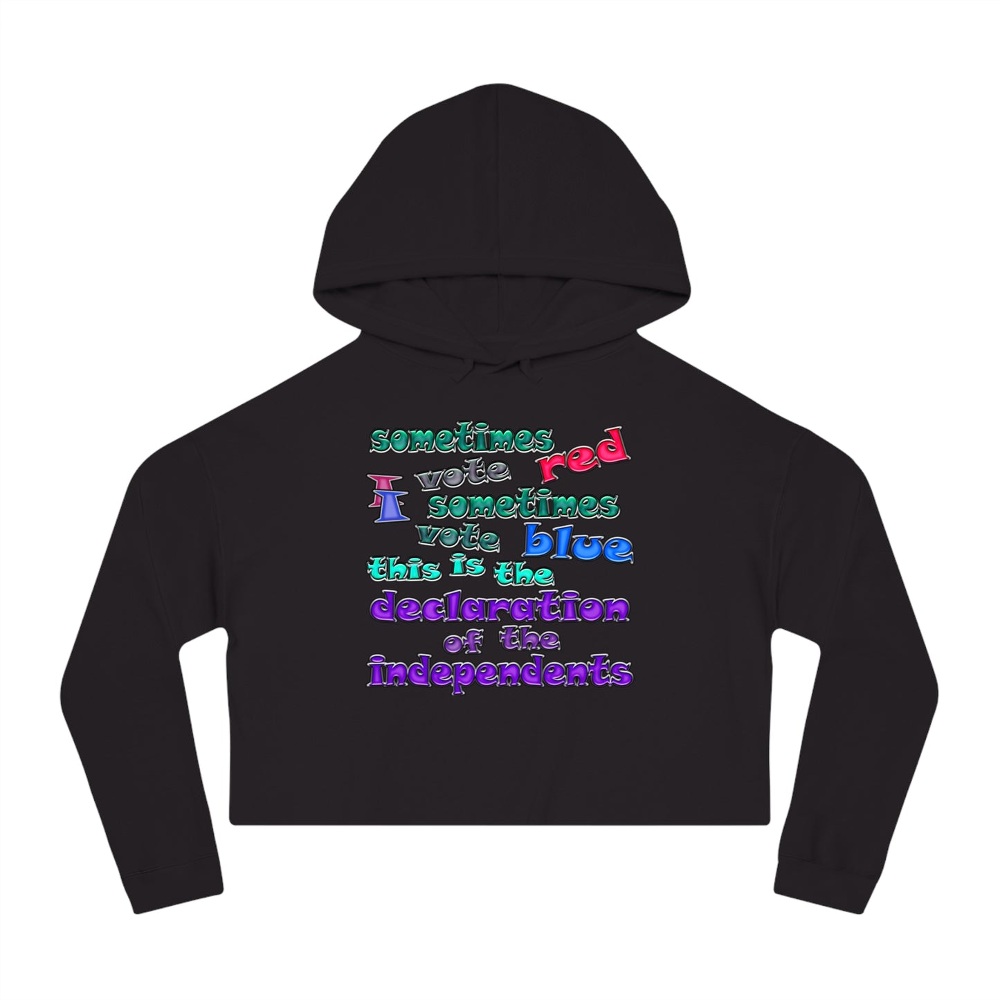 declaration of the independents - Women’s Cropped Hooded Sweatshirt