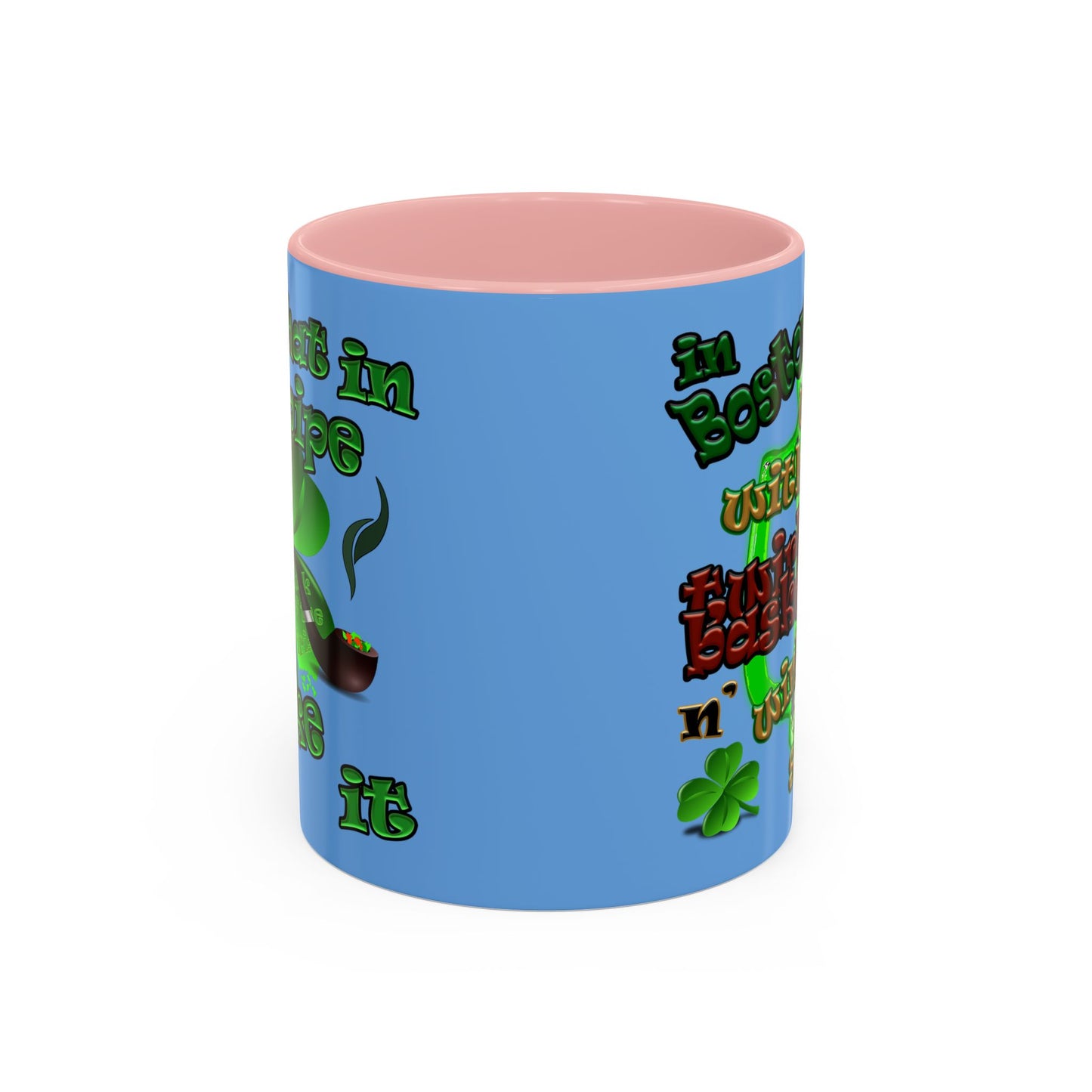 celtics logo - Accent Mug (light blue)