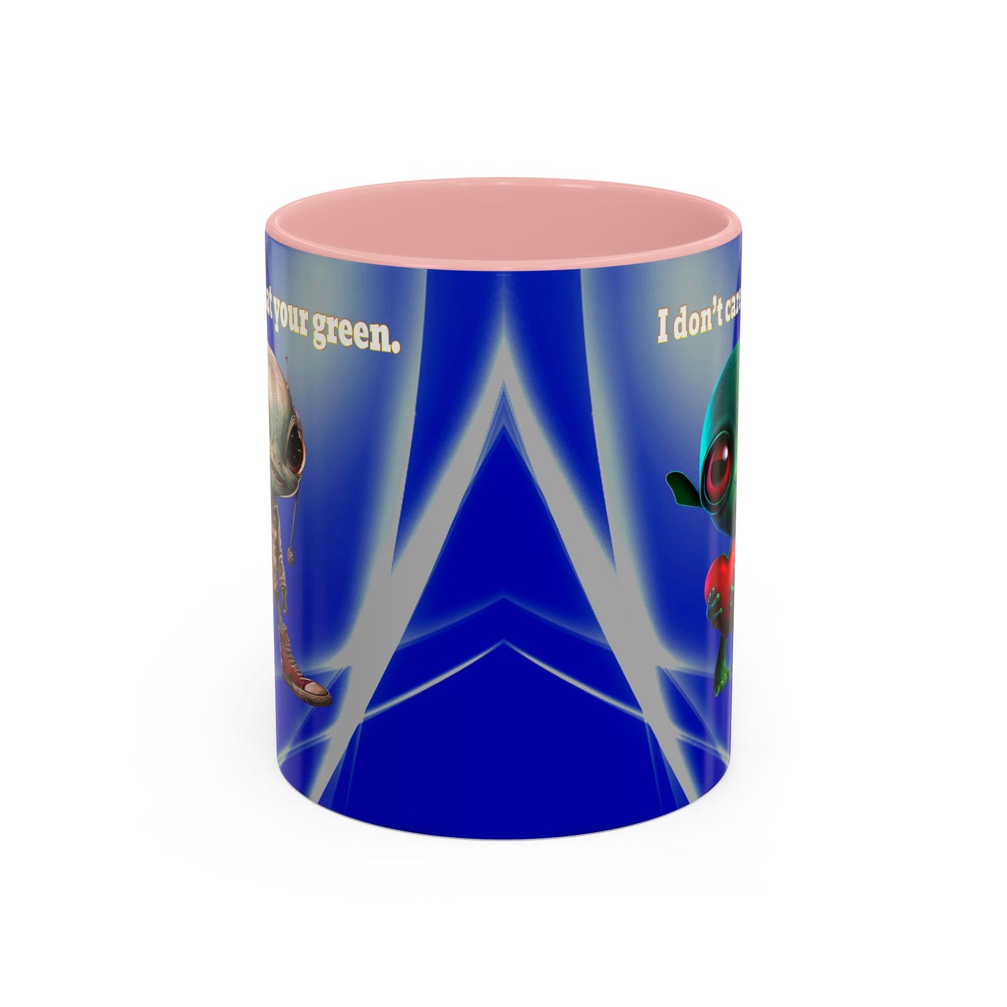 I don't care that your grey - Accent Mug (blue-white wave)