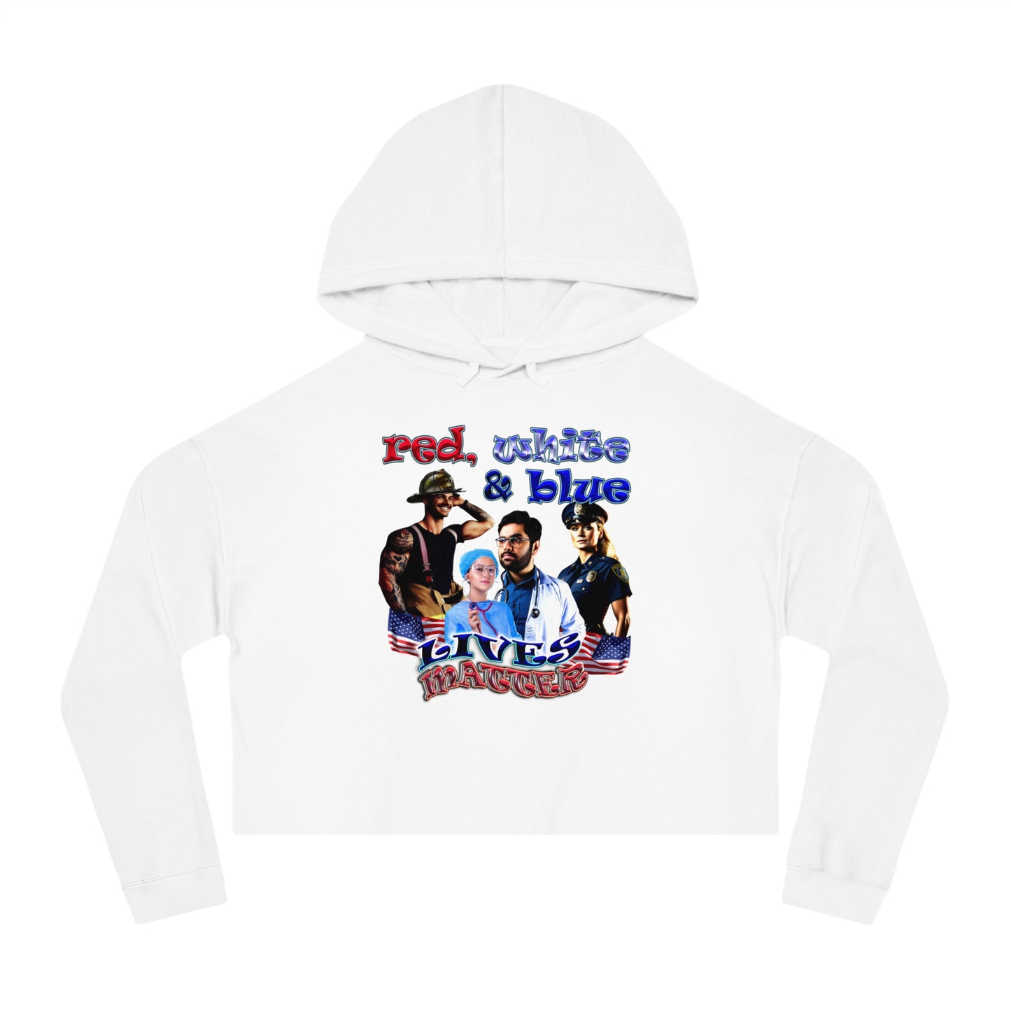 rw&b lives matter - Women’s Cropped Hooded Sweatshirt